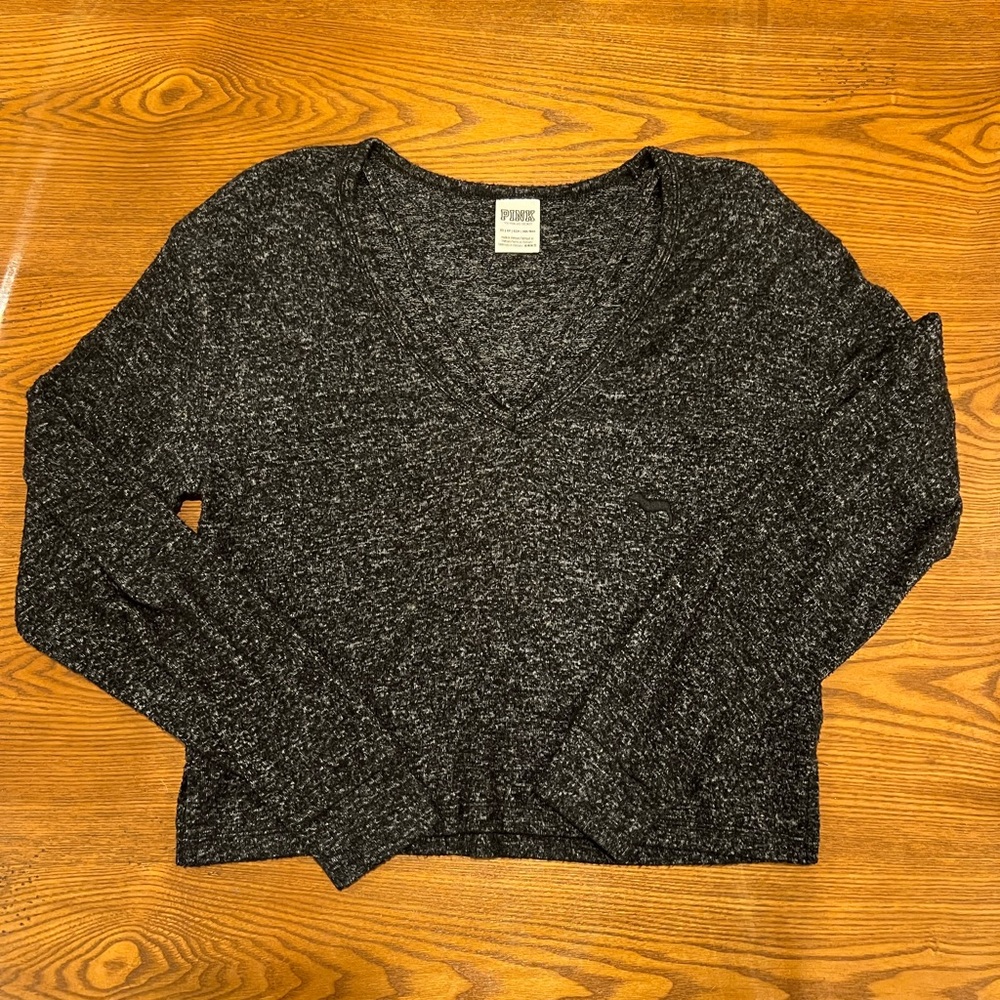 PINK Victoria's Secret Charcoal Knit Top